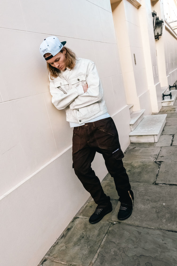 OVERDYƎ AUTUMN ZIP FLARE CARGO PANTS