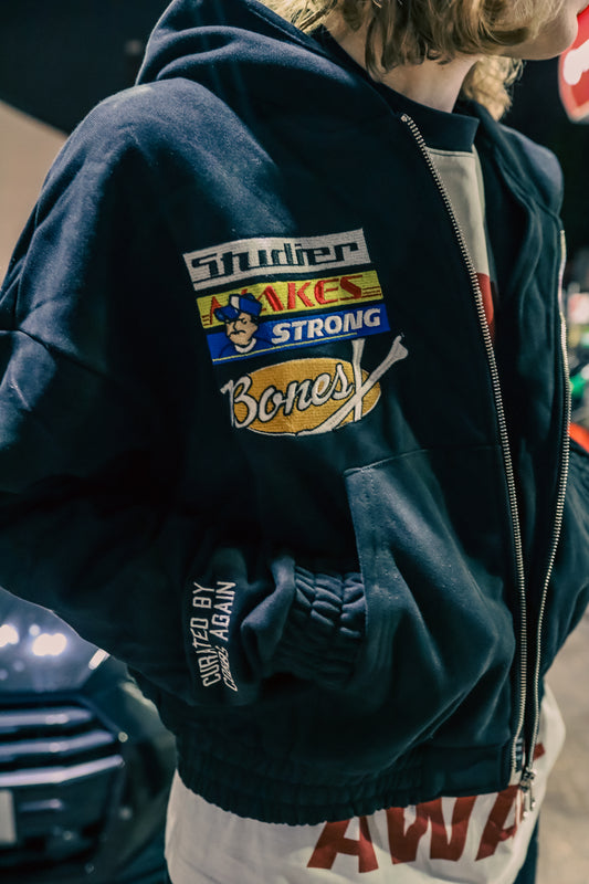 SMSB TRACK HOODIE - BLACK