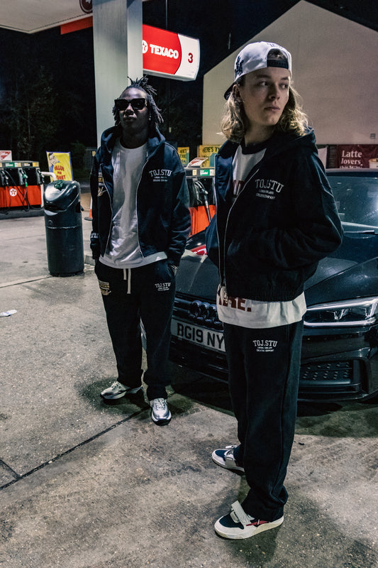SMSB TRACK HOODIE - BLACK